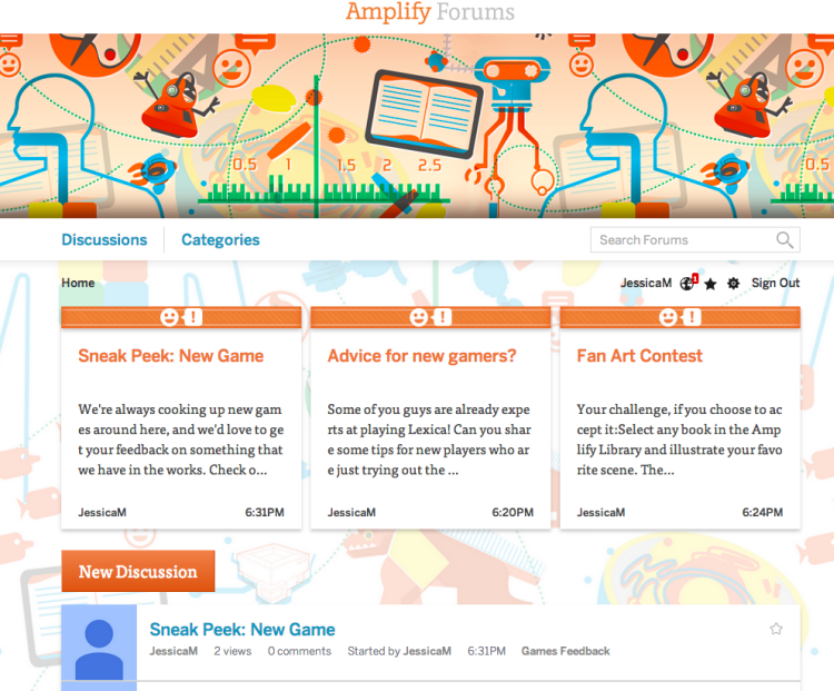 main menu view