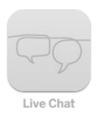 live chat icon showing as deactivated and not available