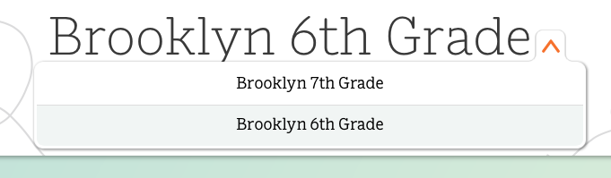 teacher course selector drop down menu
