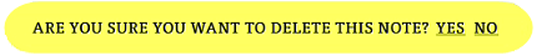 are you sure you want to delete this note dialogue