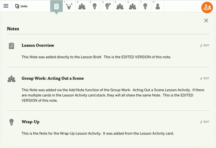 notes lesson brief icon.